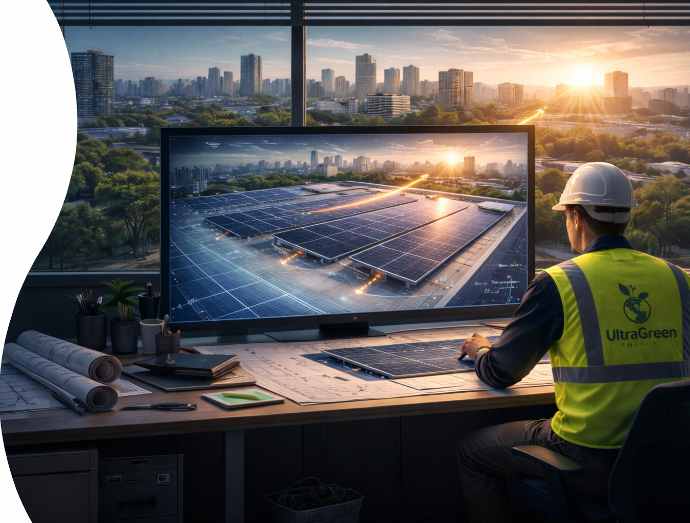 Solar panels installed on Indian homes generating clean energy